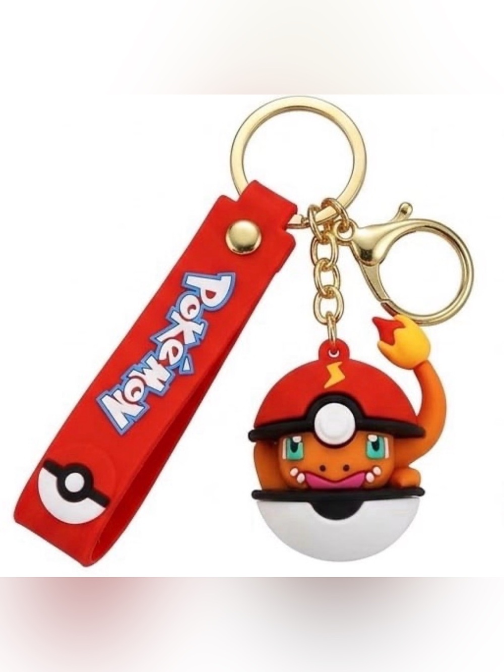 Pokemon Charmander Silicone Keychain Bag Charm